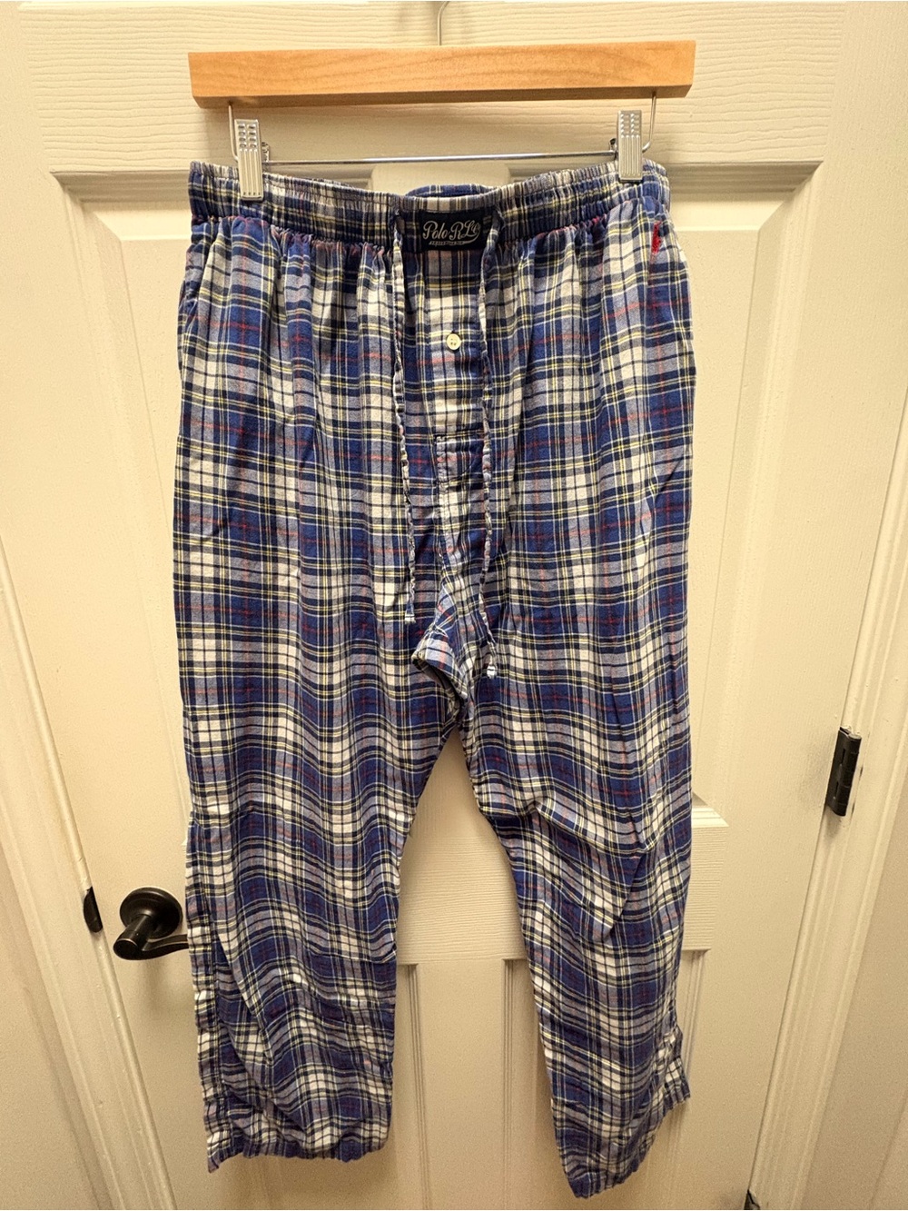 Polo by Ralph Lauren Blue and White Plaid Men’s Lounge Pants